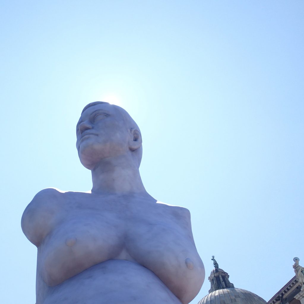 Giant inflatable Alison Lapper statue 55th Venice Bienalle