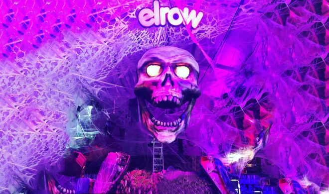 Elrow Horroween 2018 inflatable giant skull live event